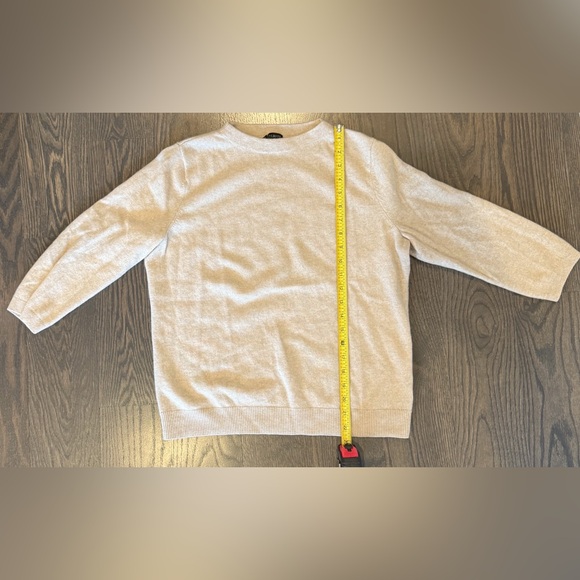 100% Cashmere Talbots Sweater Oatmeal Size XL - Picture 4 of 7